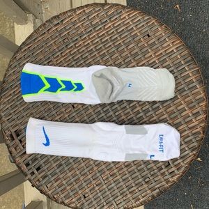 White And Blue Nike Socks